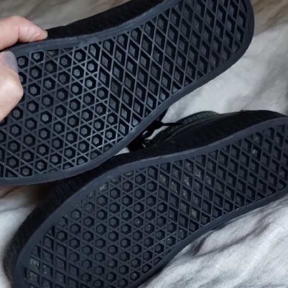 Vans OFF THE WALL  Iridescent Green High-Top Sneakers Slytherin Dark Mark Sz8 - Picture 7 of 10